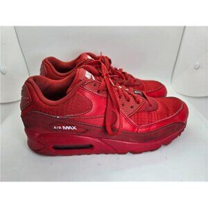 Nike Air Max 90 Essential Shoes Men's 8.5 Triple Red Athletic Lifestyle Sneakers